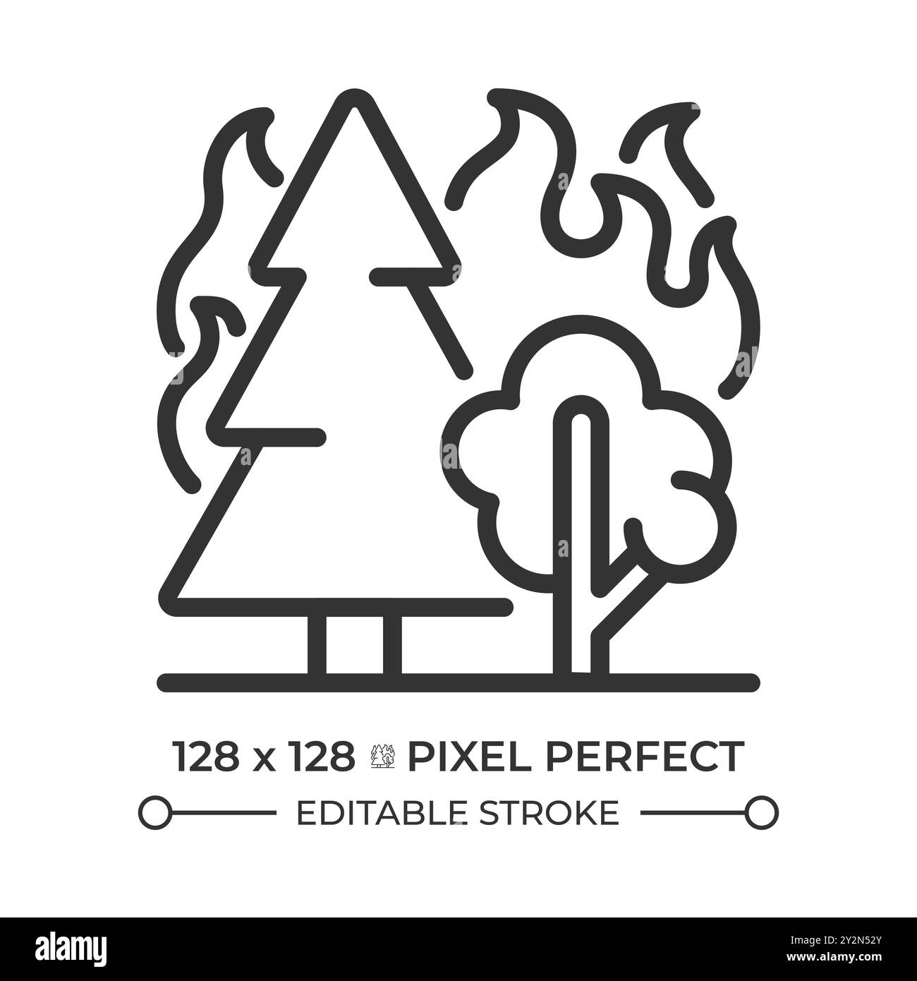 Fire sign forest Black and White Stock Photos & Images - Alamy
