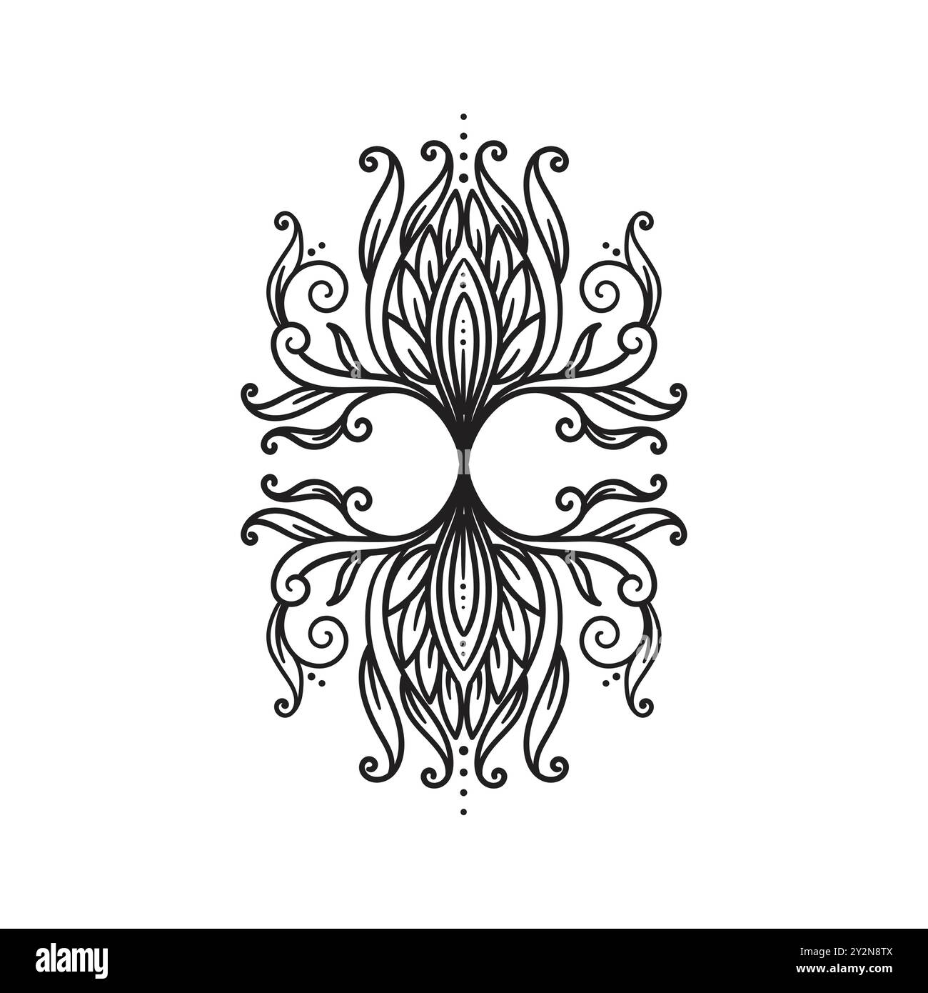 Drawing flower designs mandala art Stock Vector Images - Alamy