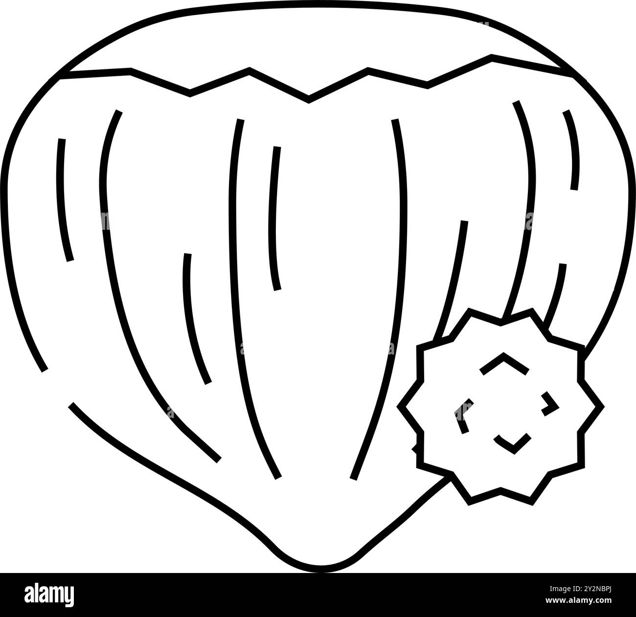 Tree nuts allergen free product food line icon vector illustration