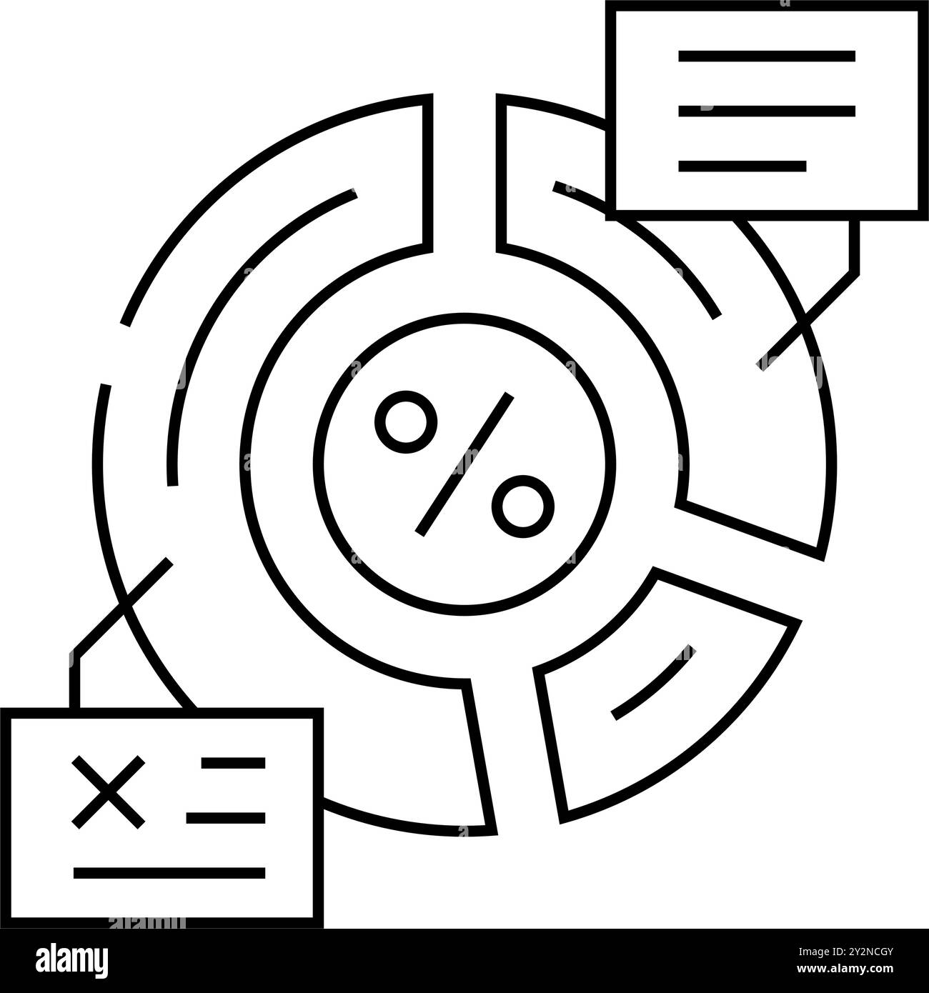 resource allocation business process line icon vector illustration ...