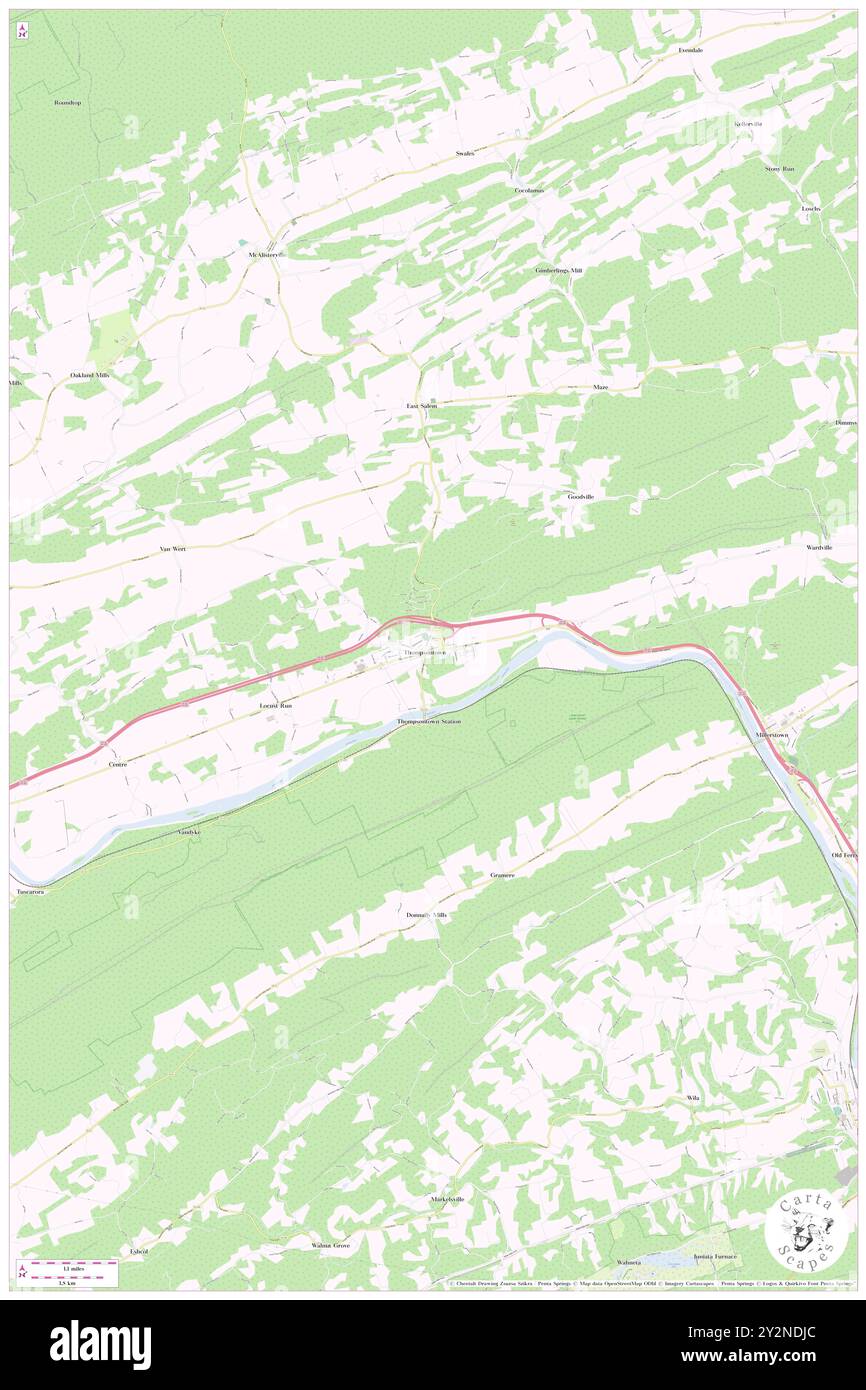 Thompsontown, Clearfield County, US, United States, Pennsylvania, N 40 49' 3'', S 78 37' 55'', map, Cartascapes Map published in 2024. Explore Cartascapes, a map revealing Earth's diverse landscapes, cultures, and ecosystems. Journey through time and space, discovering the interconnectedness of our planet's past, present, and future. Stock Photo