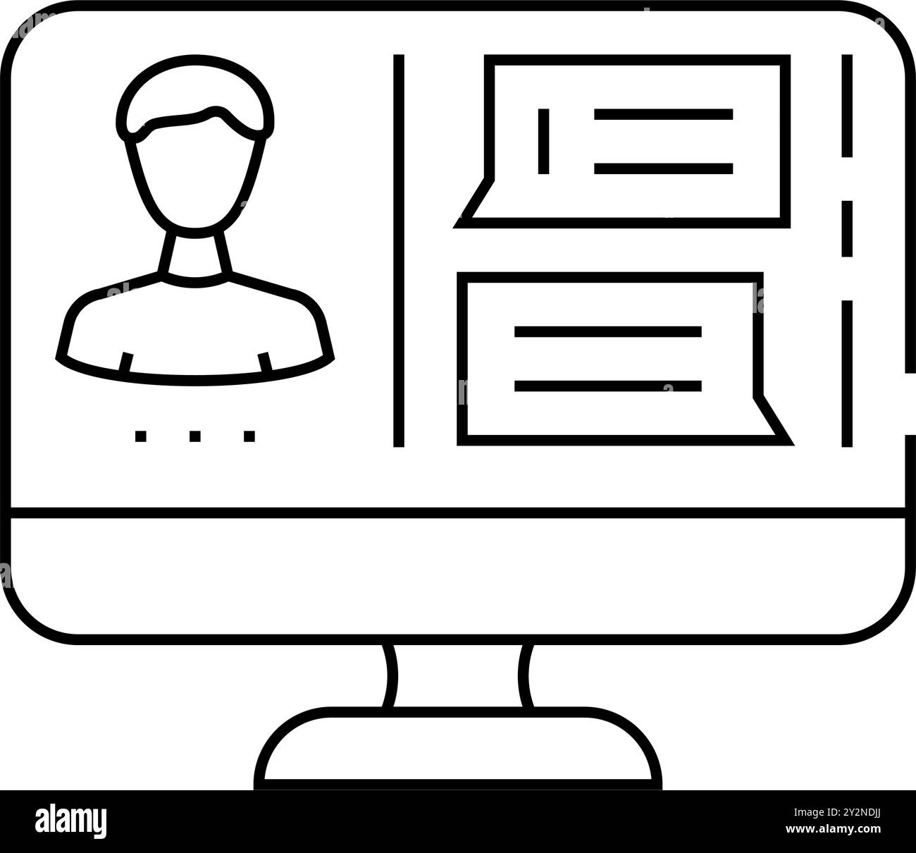 remote consulting line icon vector illustration Stock Vector Image ...