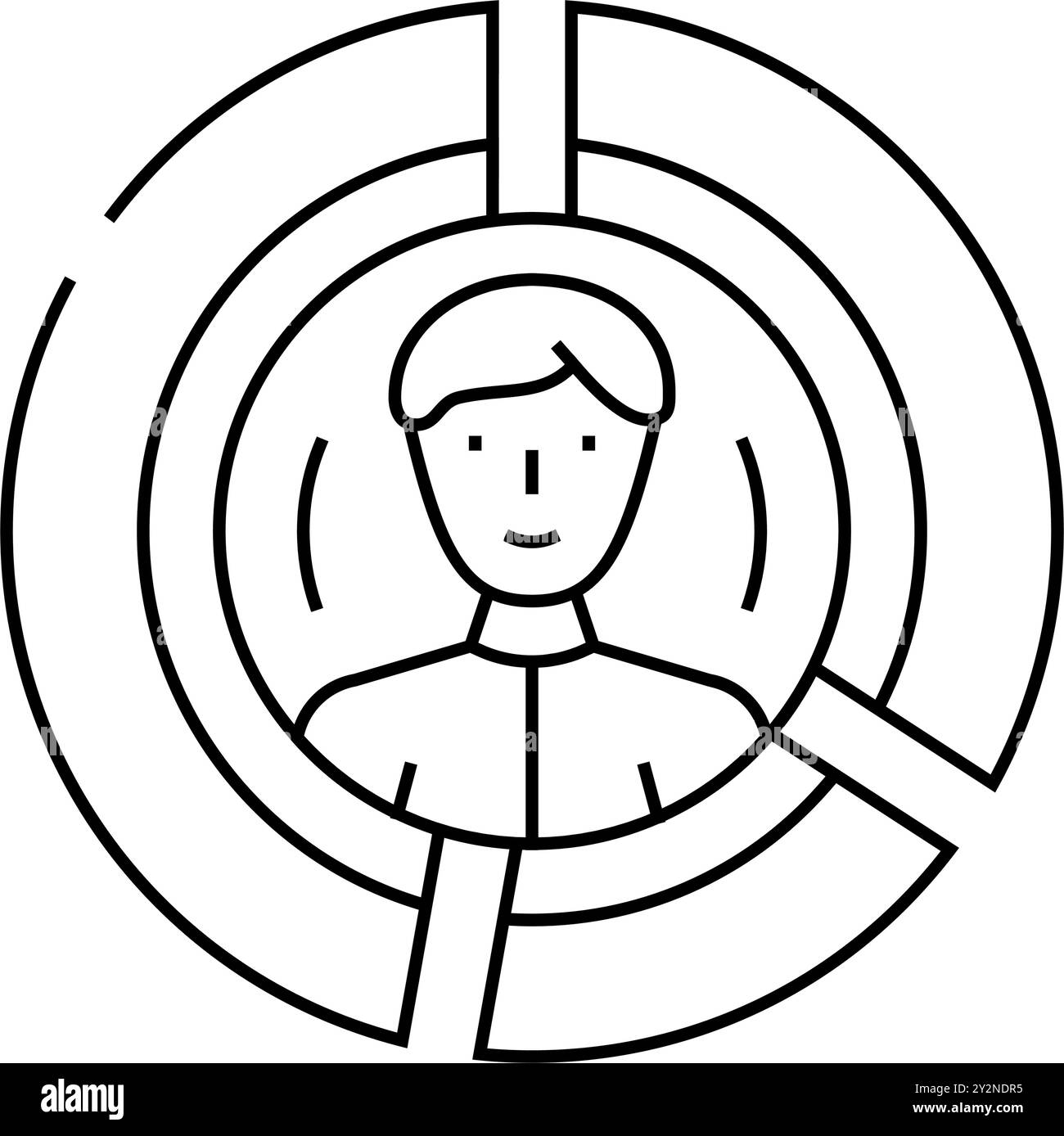 customer segmentation business process line icon vector illustration ...