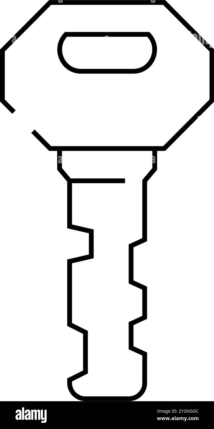 vintage key line icon vector illustration Stock Vector Image & Art - Alamy