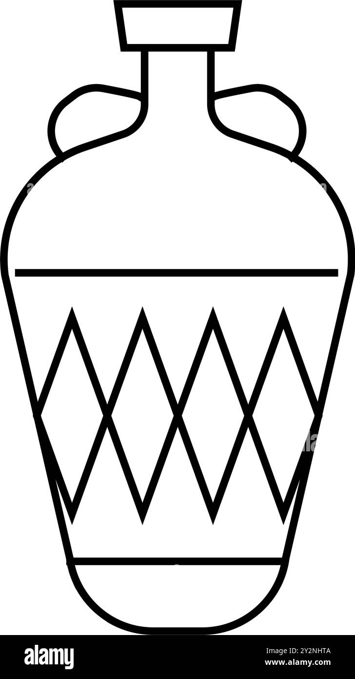 aged amphora line icon vector illustration Stock Vector Image & Art - Alamy