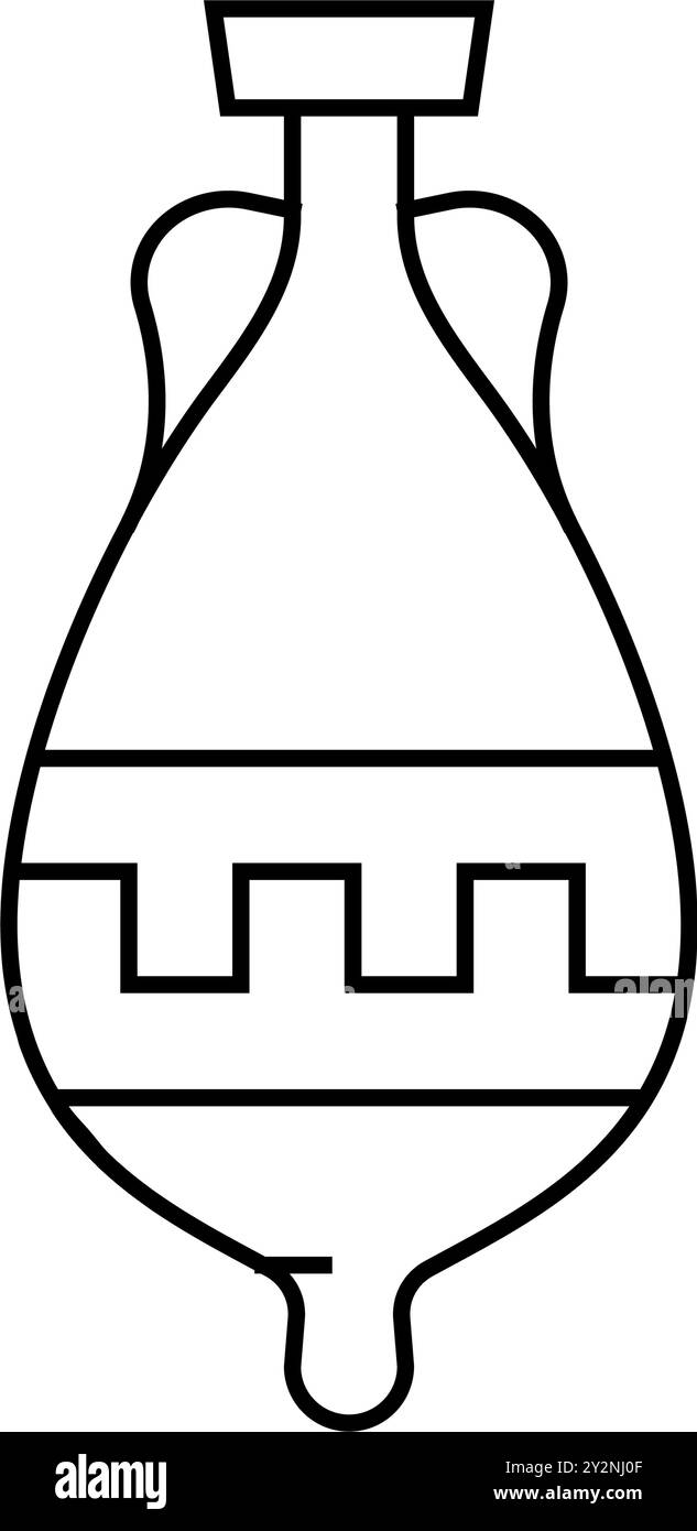 elegant amphora line icon vector illustration Stock Vector Image & Art ...