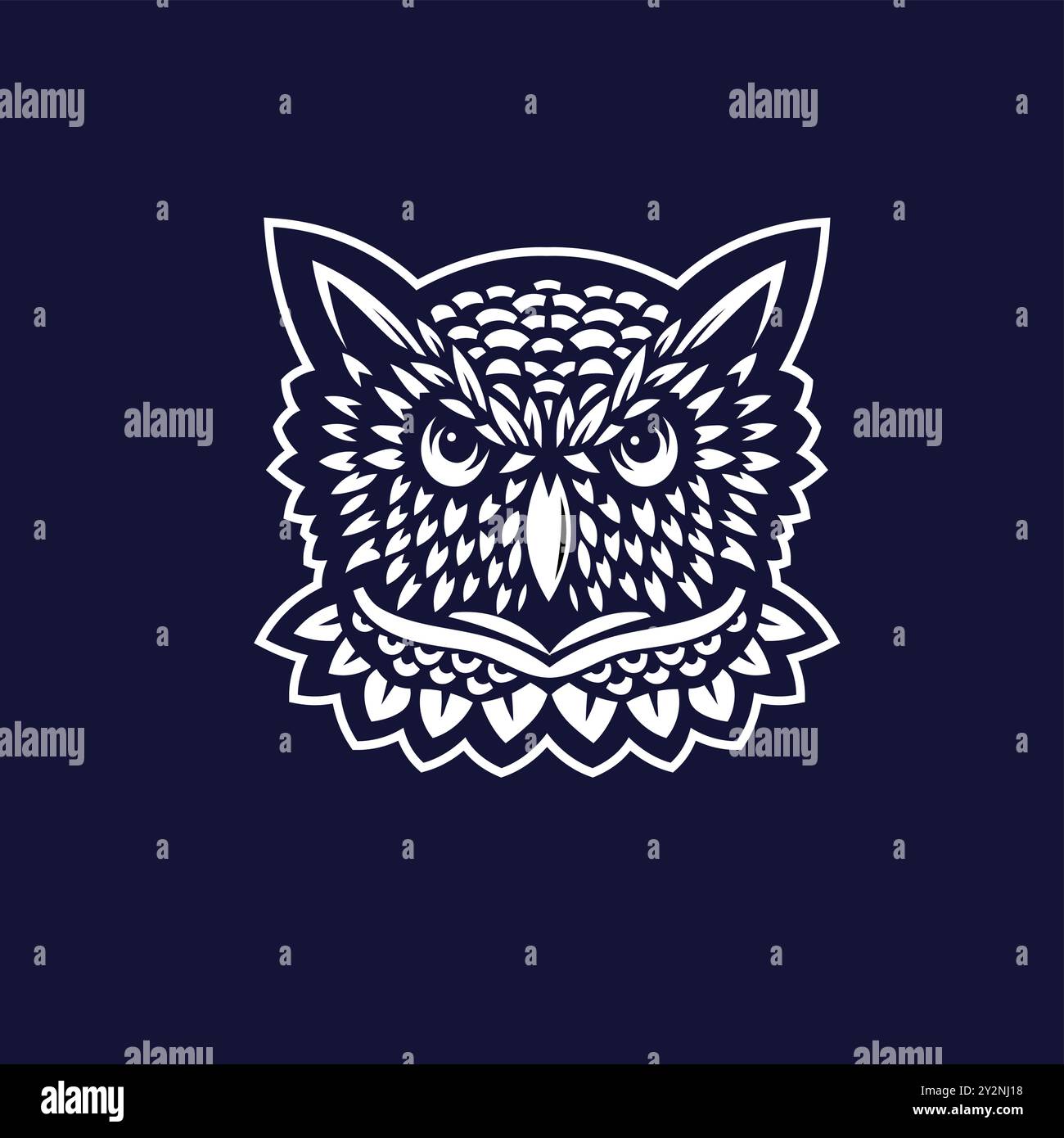 abstract Owl head mascot vector illustration Stock Vector Image & Art ...