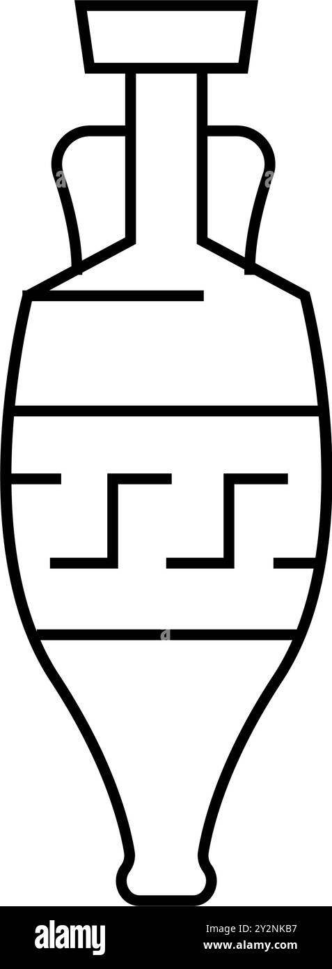 ancient amphora line icon vector illustration Stock Vector Image & Art ...