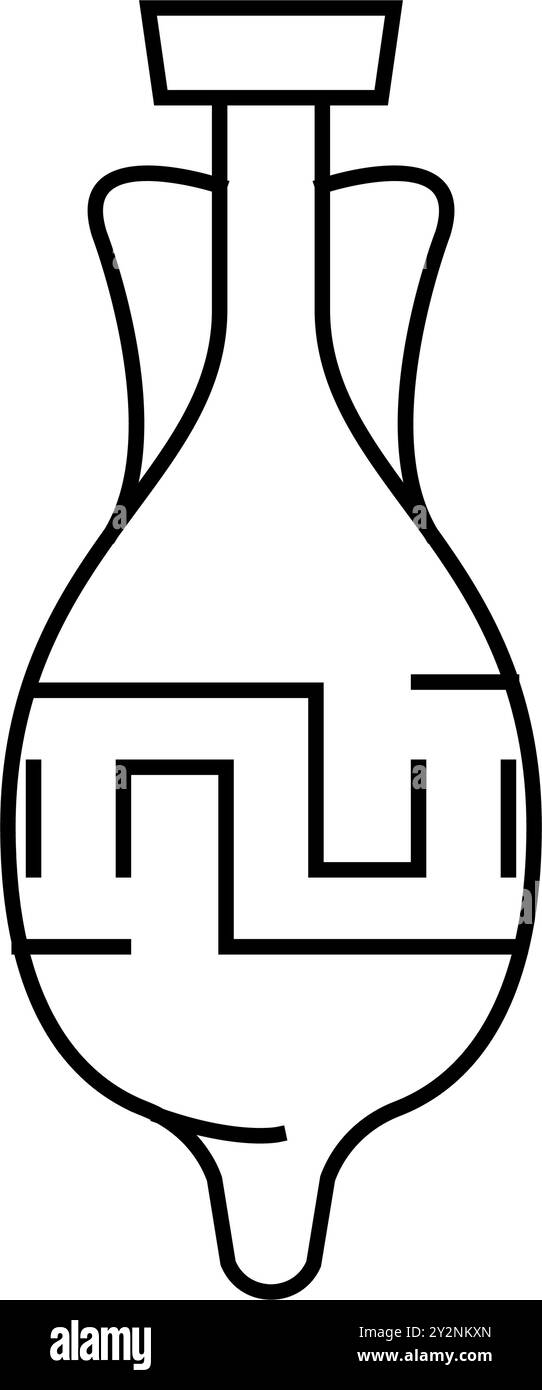 greek amphora line icon vector illustration Stock Vector Image & Art ...