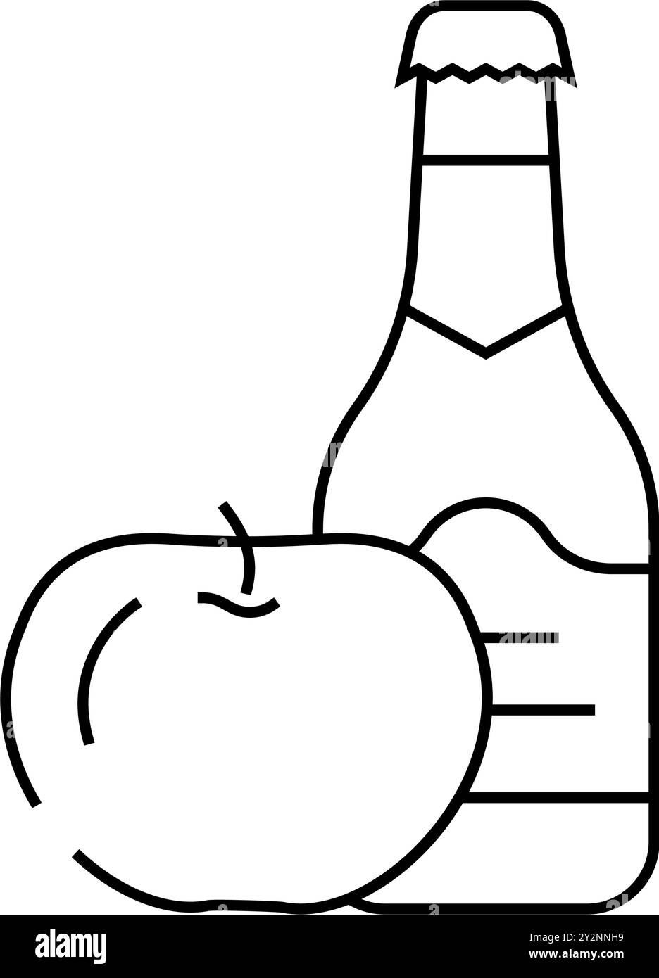 cider apple line icon vector illustration Stock Vector Image & Art - Alamy