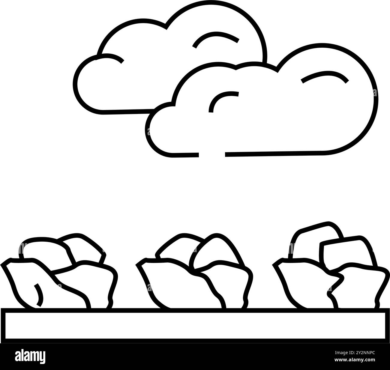 field salad food line icon vector illustration Stock Vector Image & Art ...