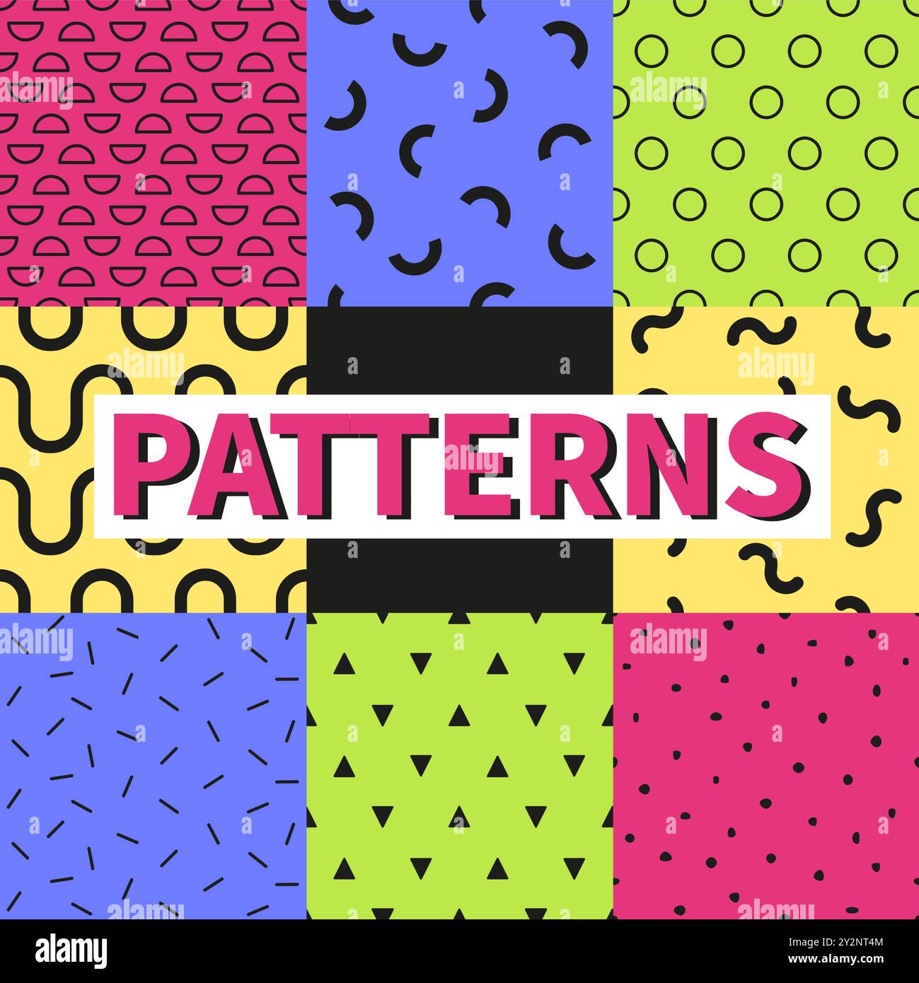 Retro style colorful repetitive Stock Vector Images - Alamy