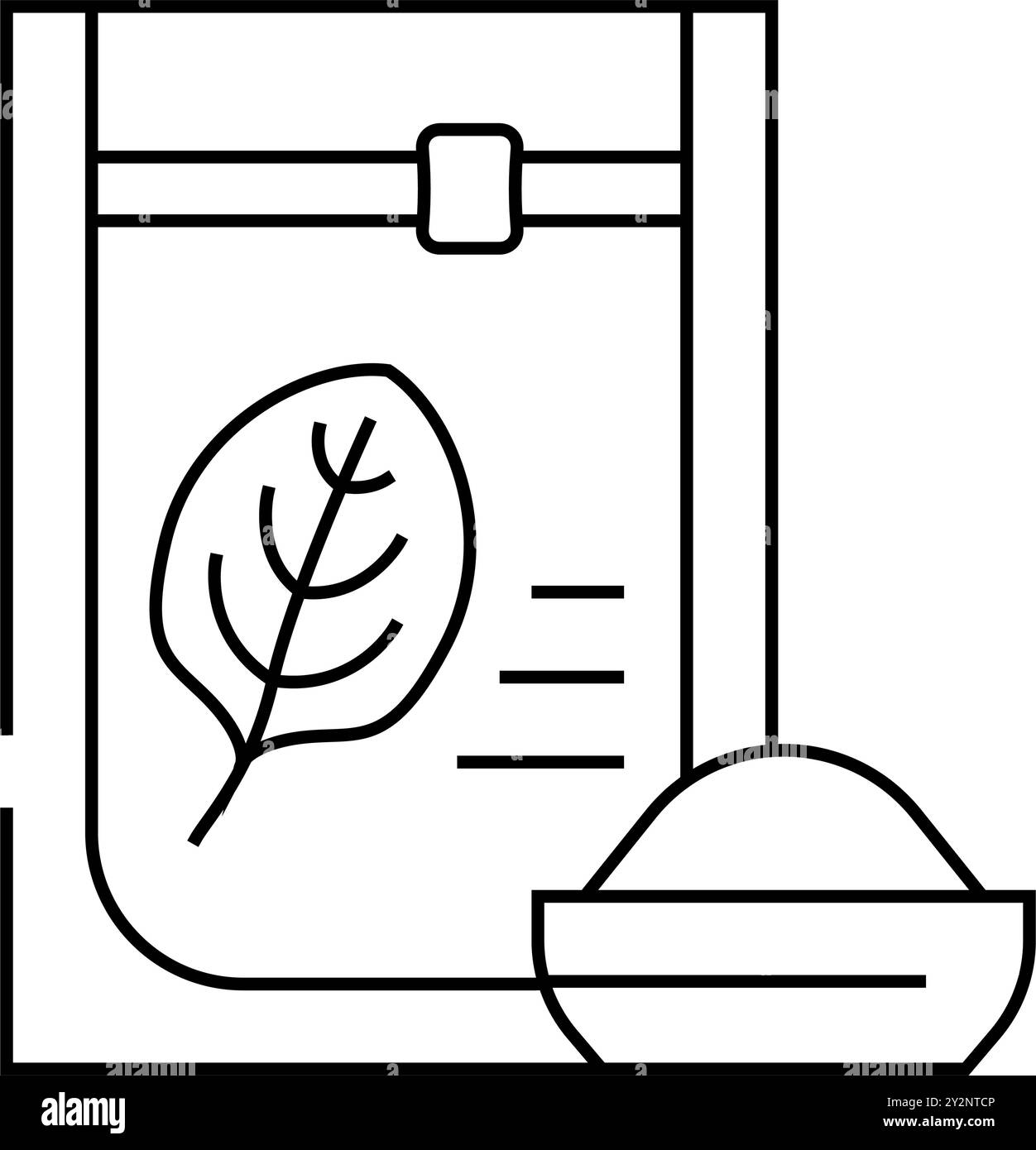 dried spinach line icon vector illustration Stock Vector Image & Art ...