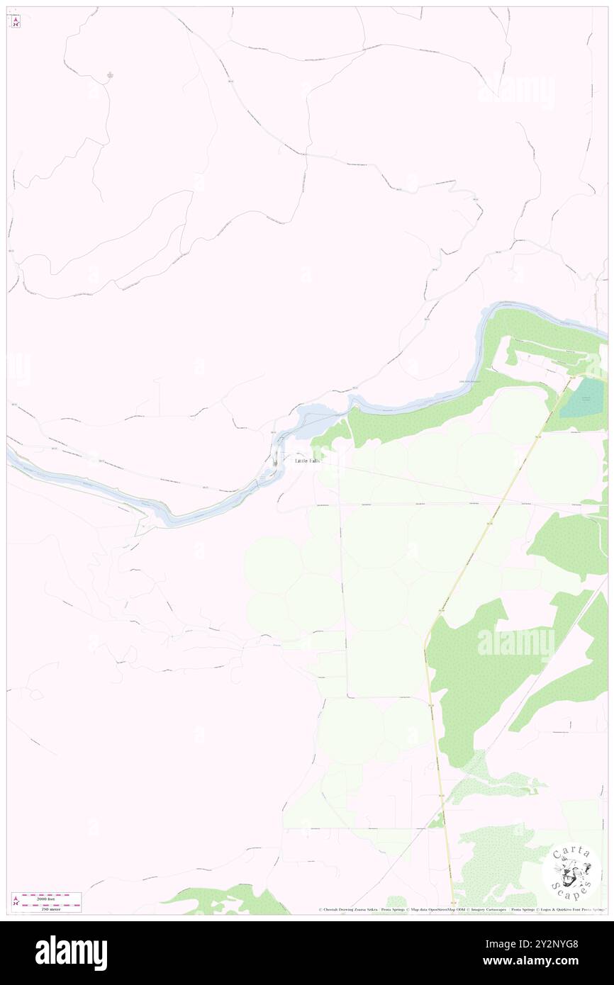 Little Falls, Lincoln County, US, United States, Washington, N 47 49' 48'', S 117 54' 46'', map, Cartascapes Map published in 2024. Explore Cartascapes, a map revealing Earth's diverse landscapes, cultures, and ecosystems. Journey through time and space, discovering the interconnectedness of our planet's past, present, and future. Stock Photo