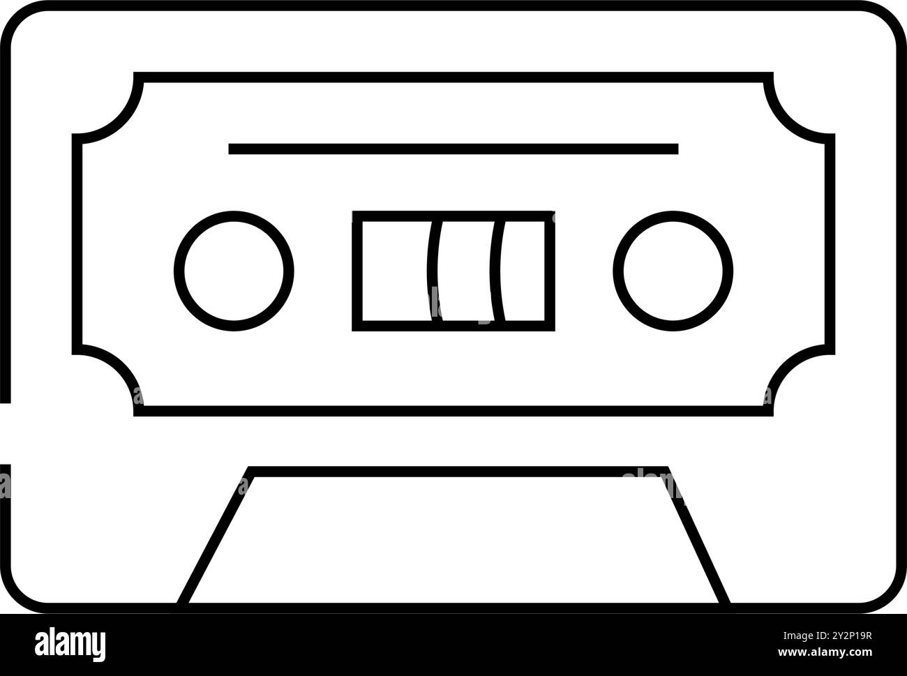 cassette audio retro gadget line icon vector illustration Stock Vector ...