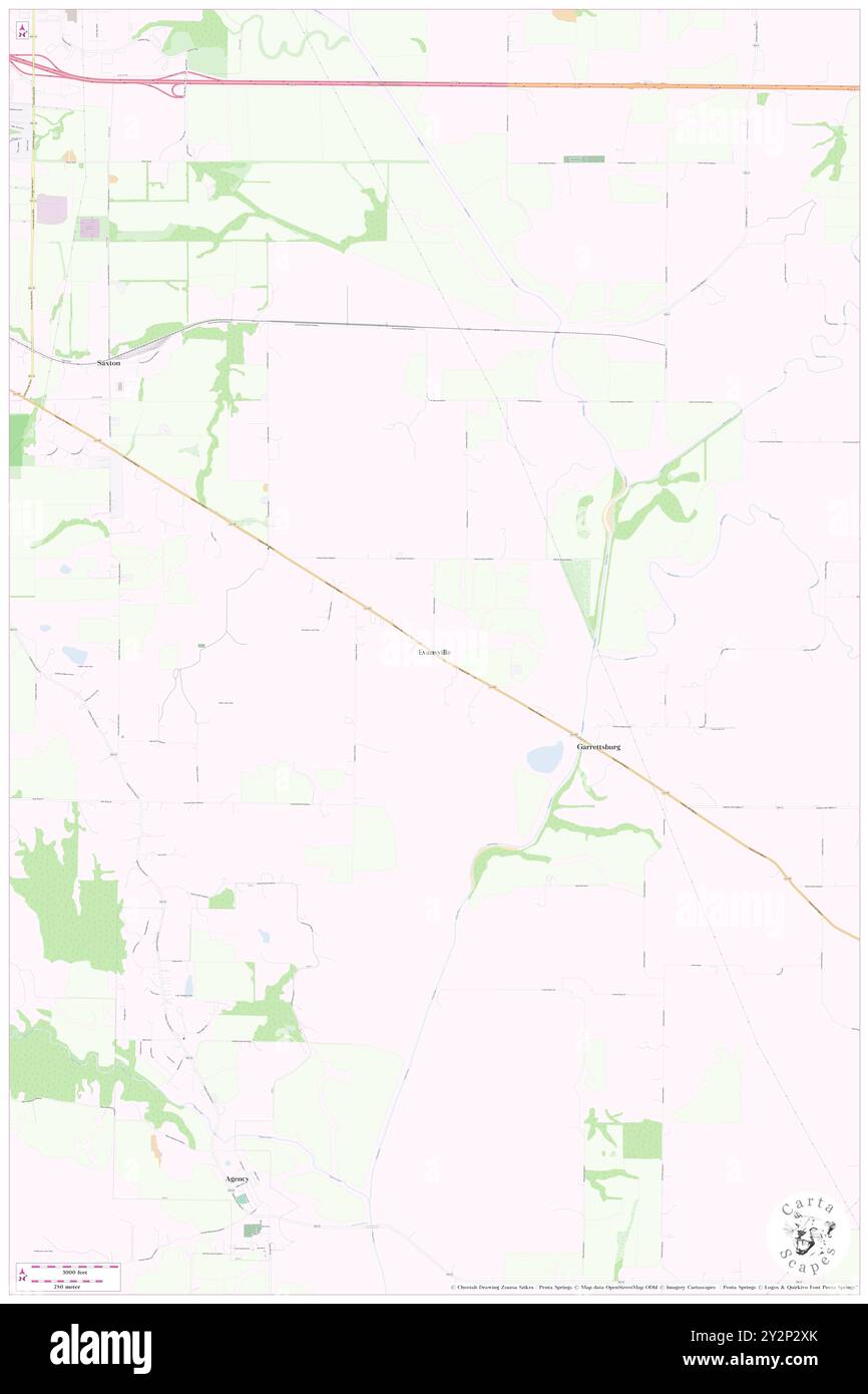 Evansville, Buchanan County, US, United States, Missouri, N 39 41' 45'', S 94 43' 13'', map, Cartascapes Map published in 2024. Explore Cartascapes, a map revealing Earth's diverse landscapes, cultures, and ecosystems. Journey through time and space, discovering the interconnectedness of our planet's past, present, and future. Stock Photo