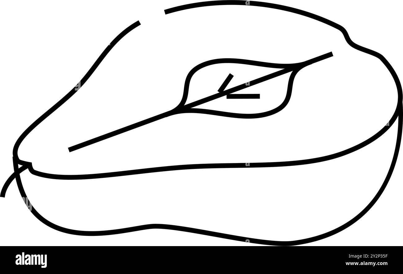 cut pear one line icon vector illustration Stock Vector Image & Art - Alamy