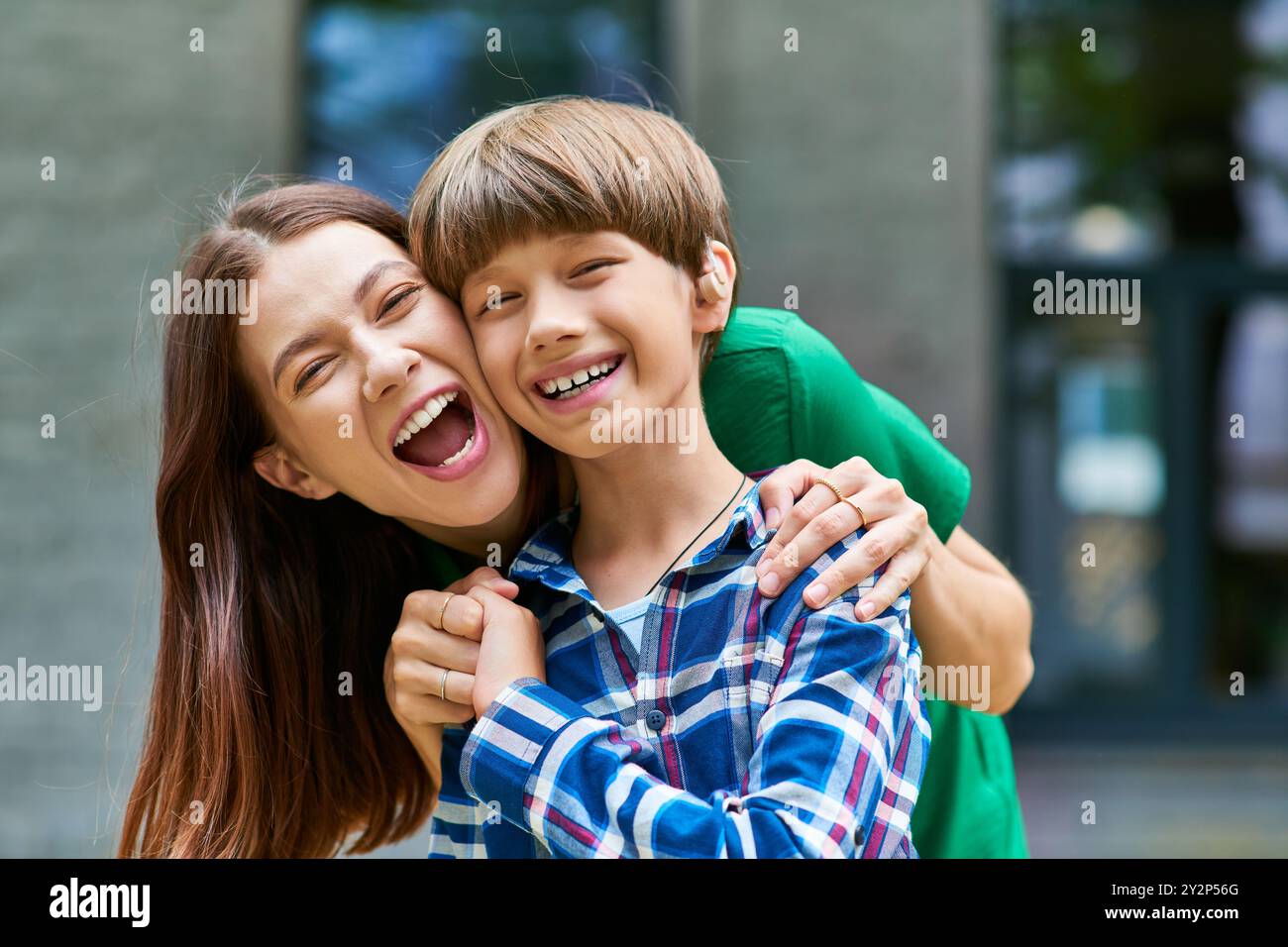 Mother young son enjoy playful hi-res stock photography and images - Alamy