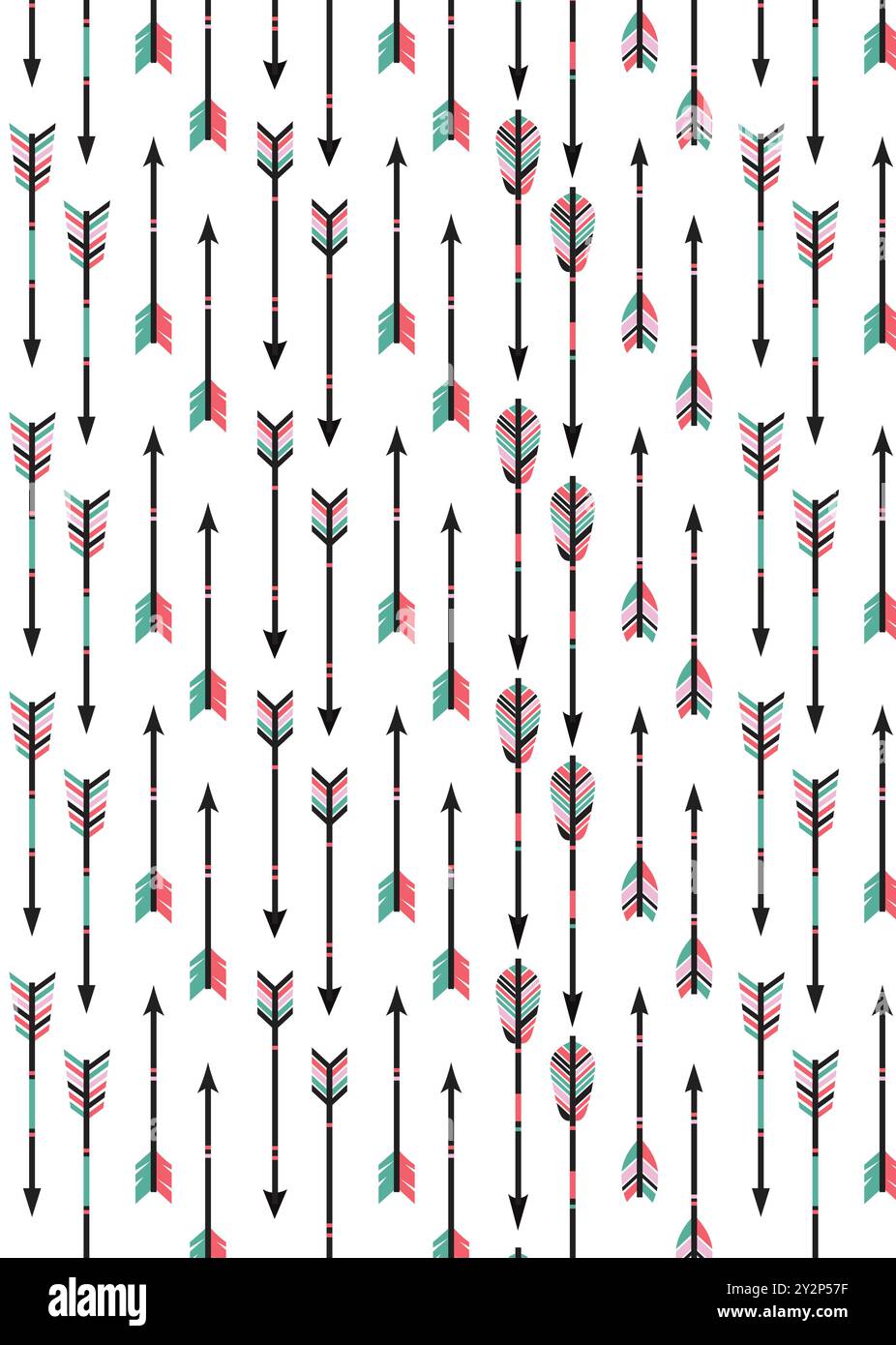 Ethnic seamless pattern with indian arrows in native style vector ...