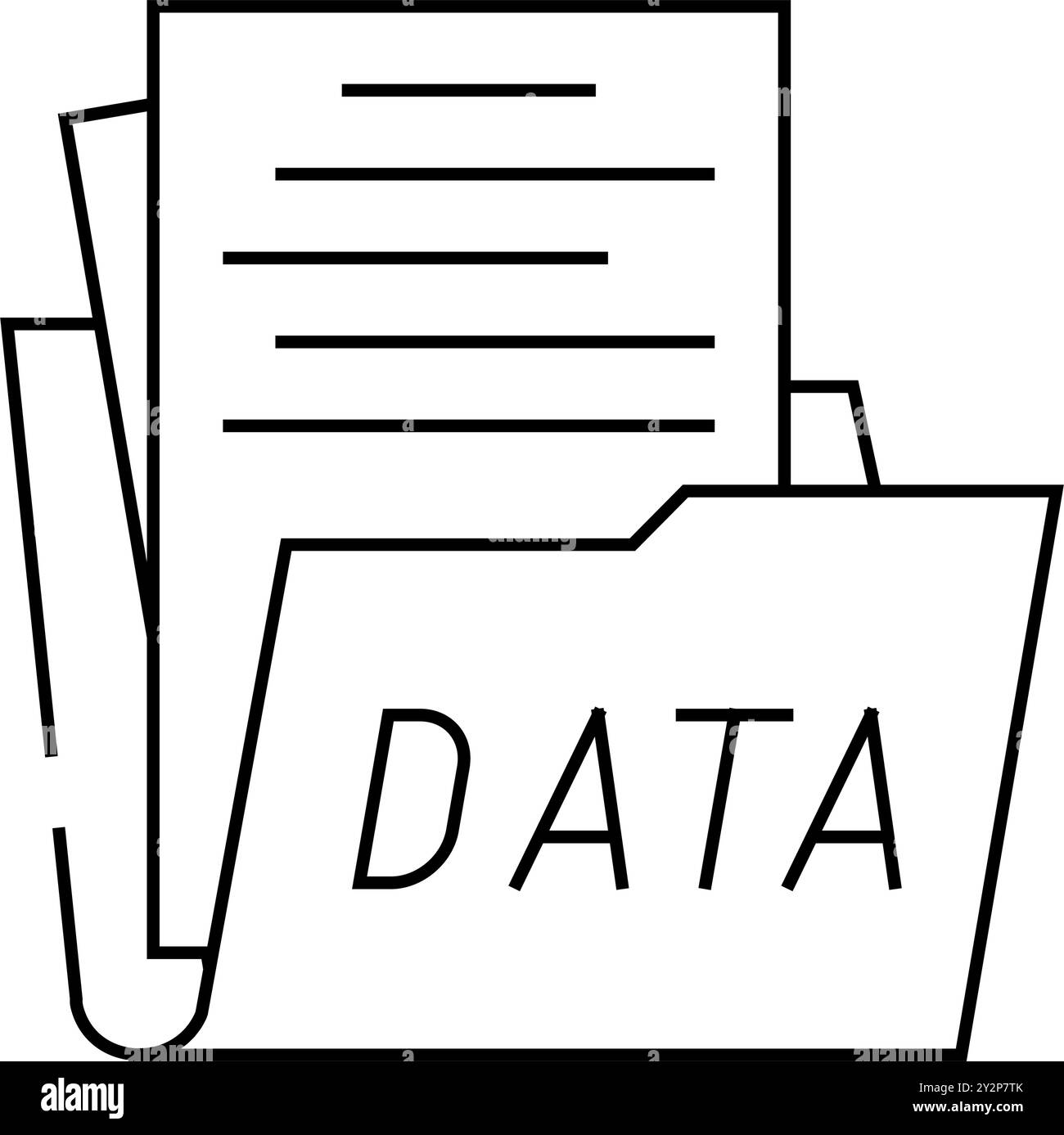 data folder line icon vector illustration Stock Vector Image & Art - Alamy