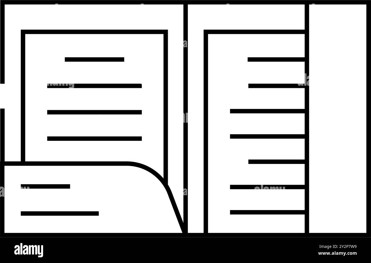 business folder line icon vector illustration Stock Vector Image & Art ...