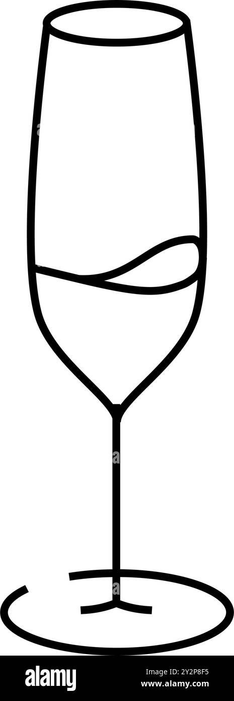 party wine glass line icon vector illustration Stock Vector Image & Art ...
