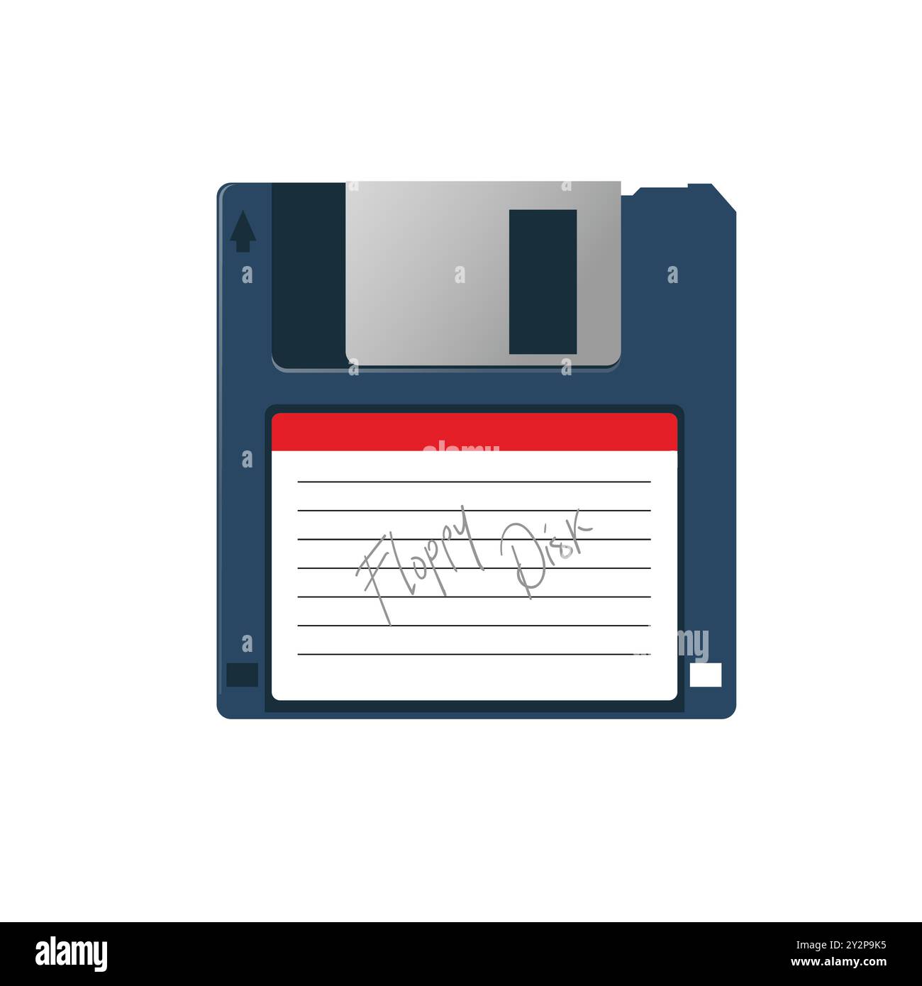Floppy Disk Illustration Flat Design Vector , Computer memory drive magnetic square datum Stock Vector