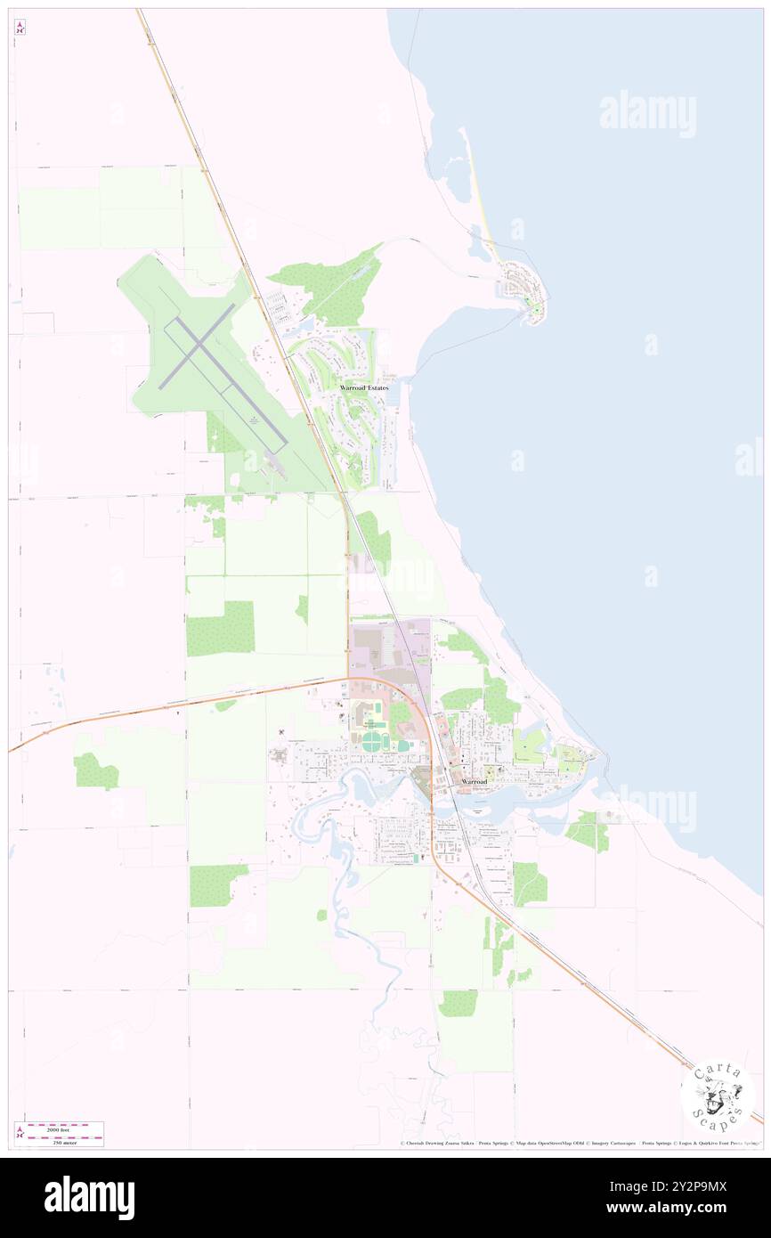 Warroad, Roseau County, US, United States, Minnesota, N 48 54' 18'', S 95 18' 51'', map, Cartascapes Map published in 2024. Explore Cartascapes, a map revealing Earth's diverse landscapes, cultures, and ecosystems. Journey through time and space, discovering the interconnectedness of our planet's past, present, and future. Stock Photo