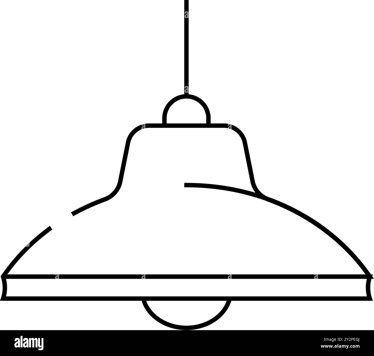 white lamp ceiling line icon vector illustration Stock Vector Image ...