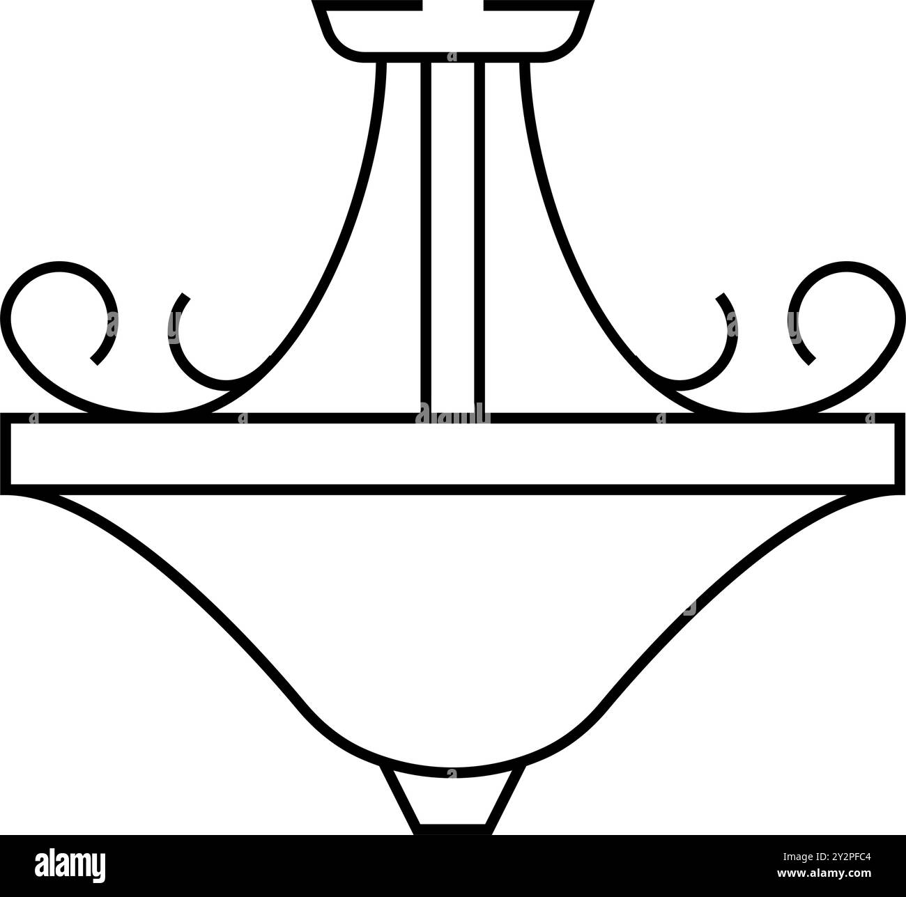indoor lamp ceiling line icon vector illustration Stock Vector Image ...