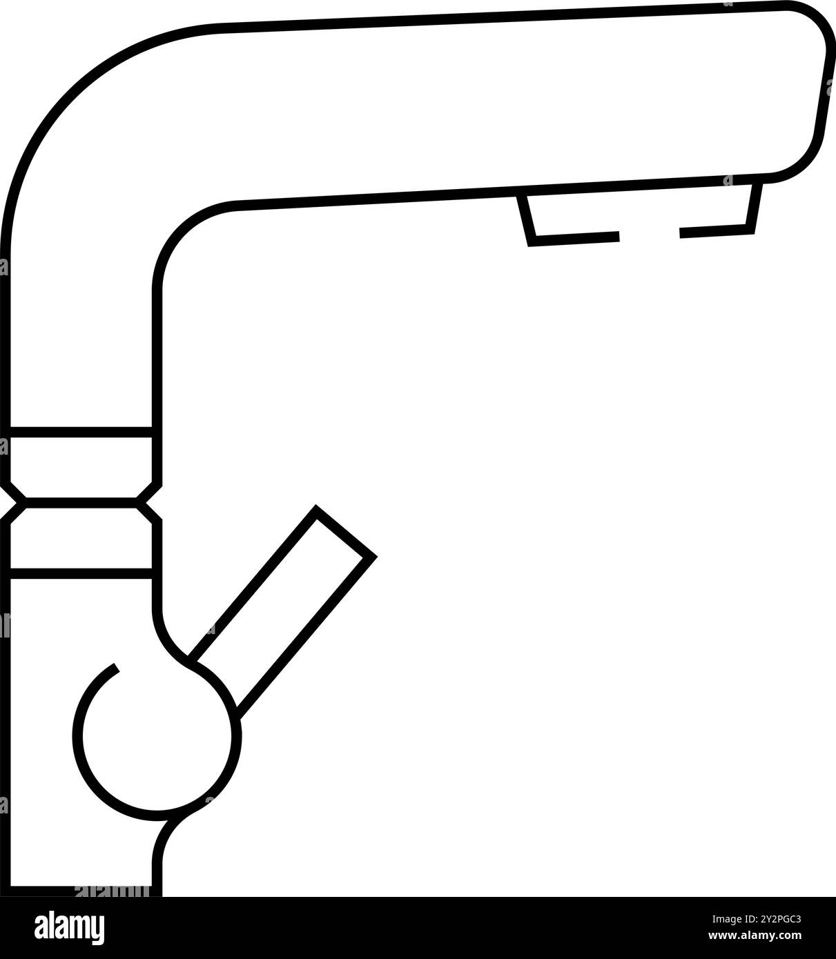 flow faucet water line icon vector illustration Stock Vector Image ...