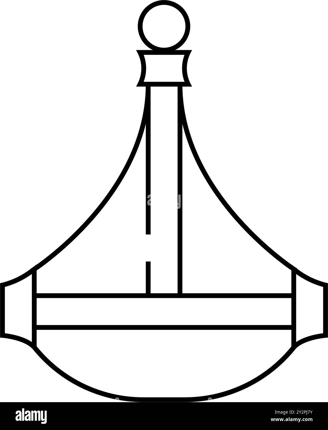 pendant lamp ceiling line icon vector illustration Stock Vector Image ...