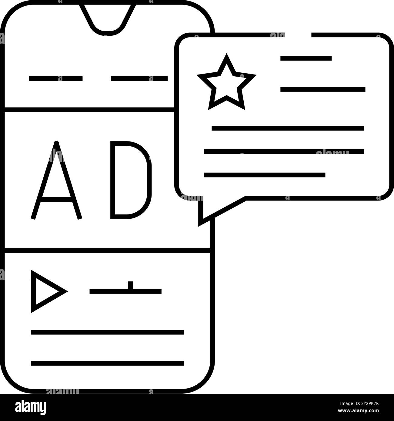 review advertising line icon vector illustration Stock Vector Image ...