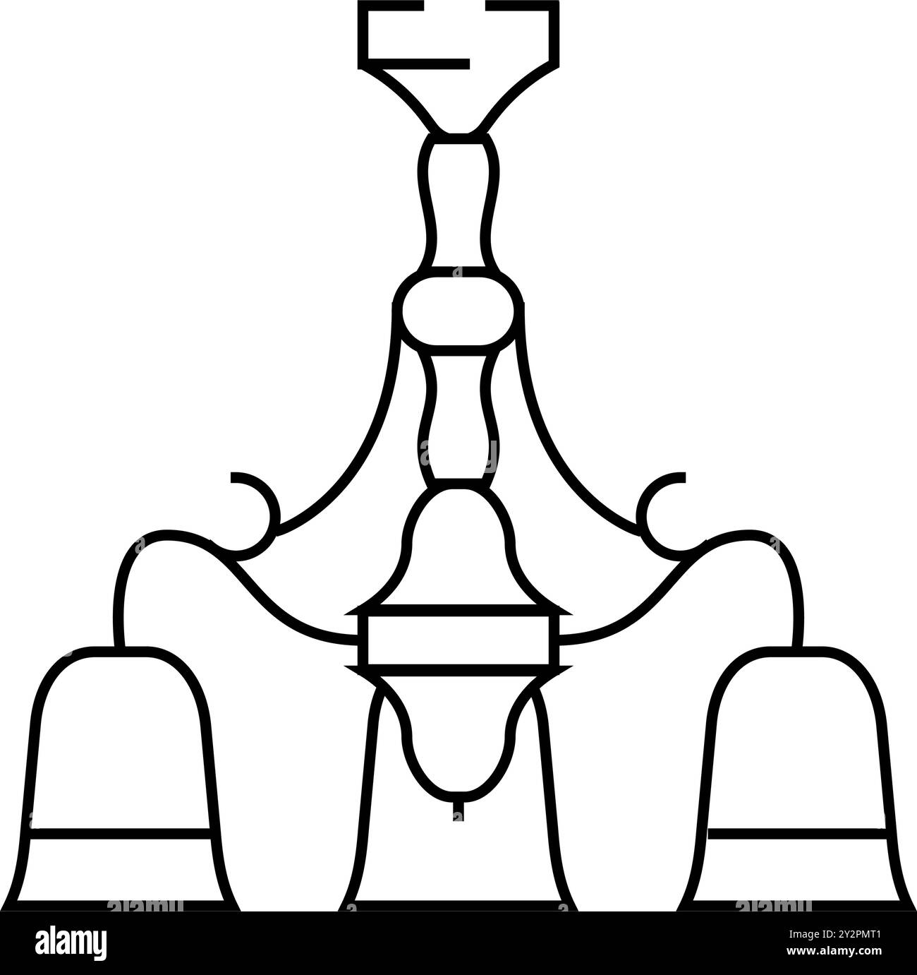style lamp ceiling line icon vector illustration Stock Vector Image ...
