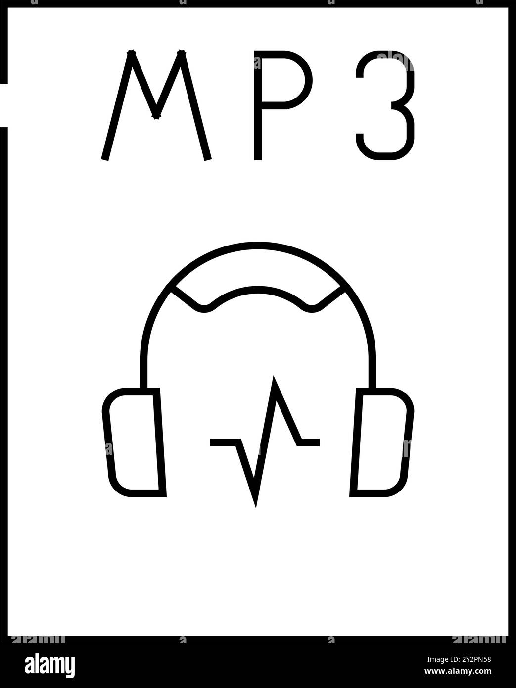 Black mp3 file document download Black and White Stock Photos & Images ...