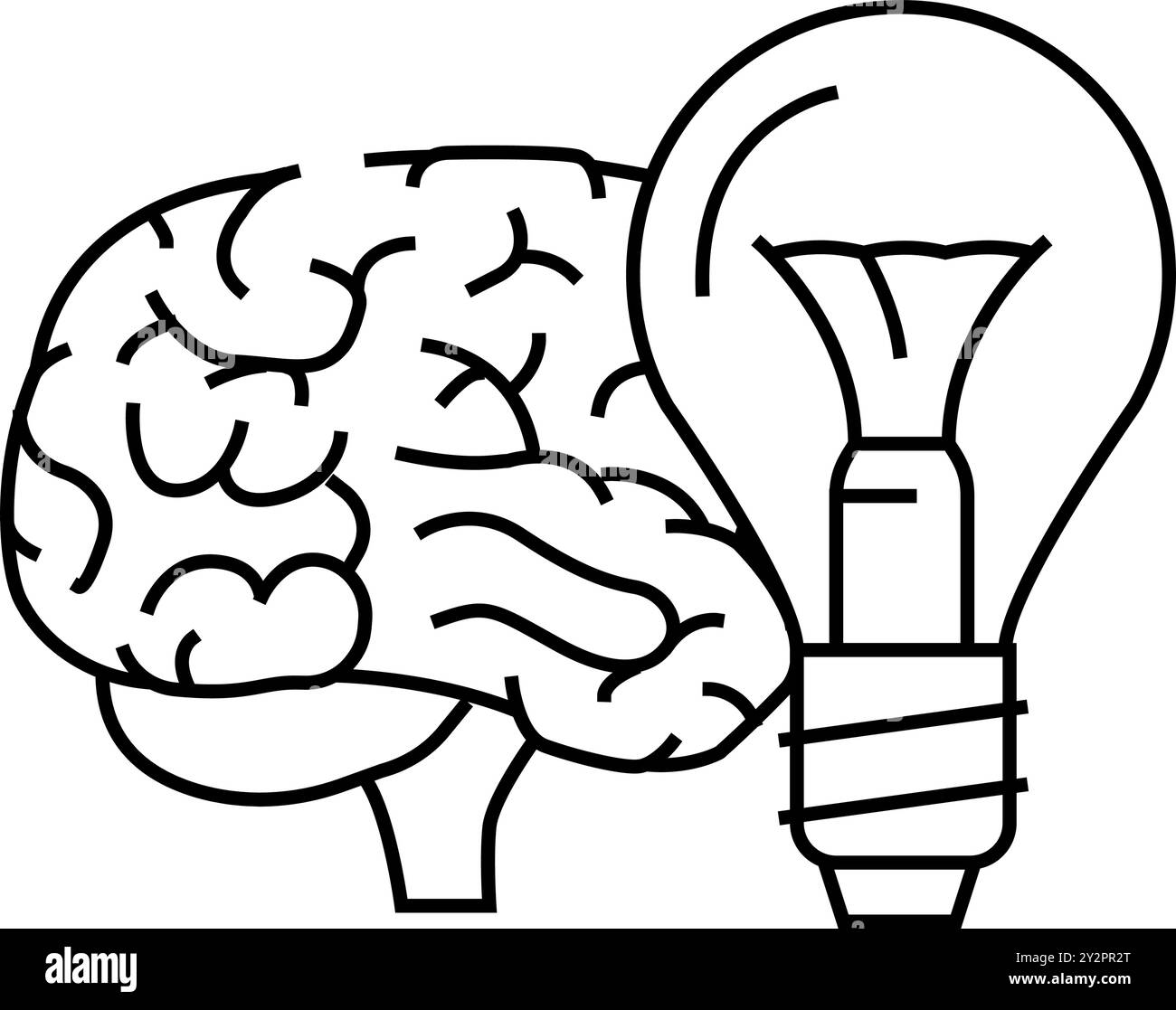 mind brain human line icon vector illustration Stock Vector Image & Art ...