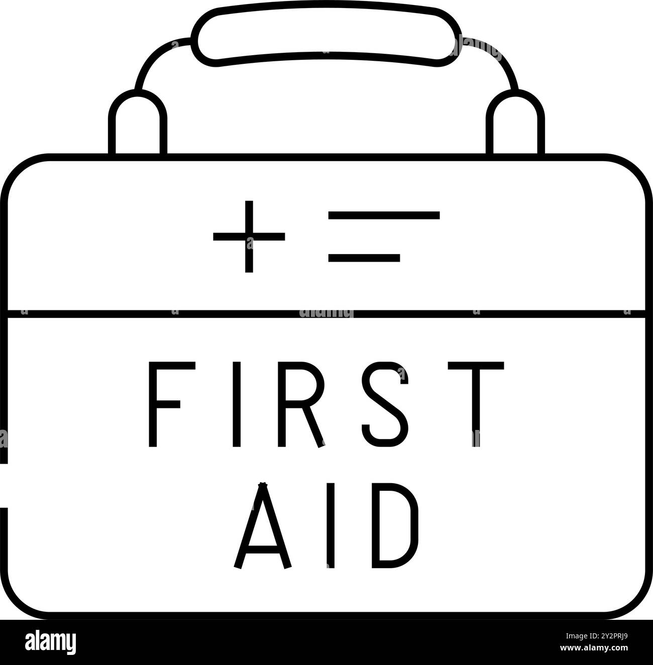 first aid kit box line icon vector illustration Stock Vector Image ...