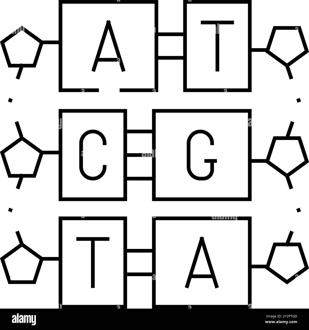 gene molecular structure line icon vector illustration Stock Vector ...