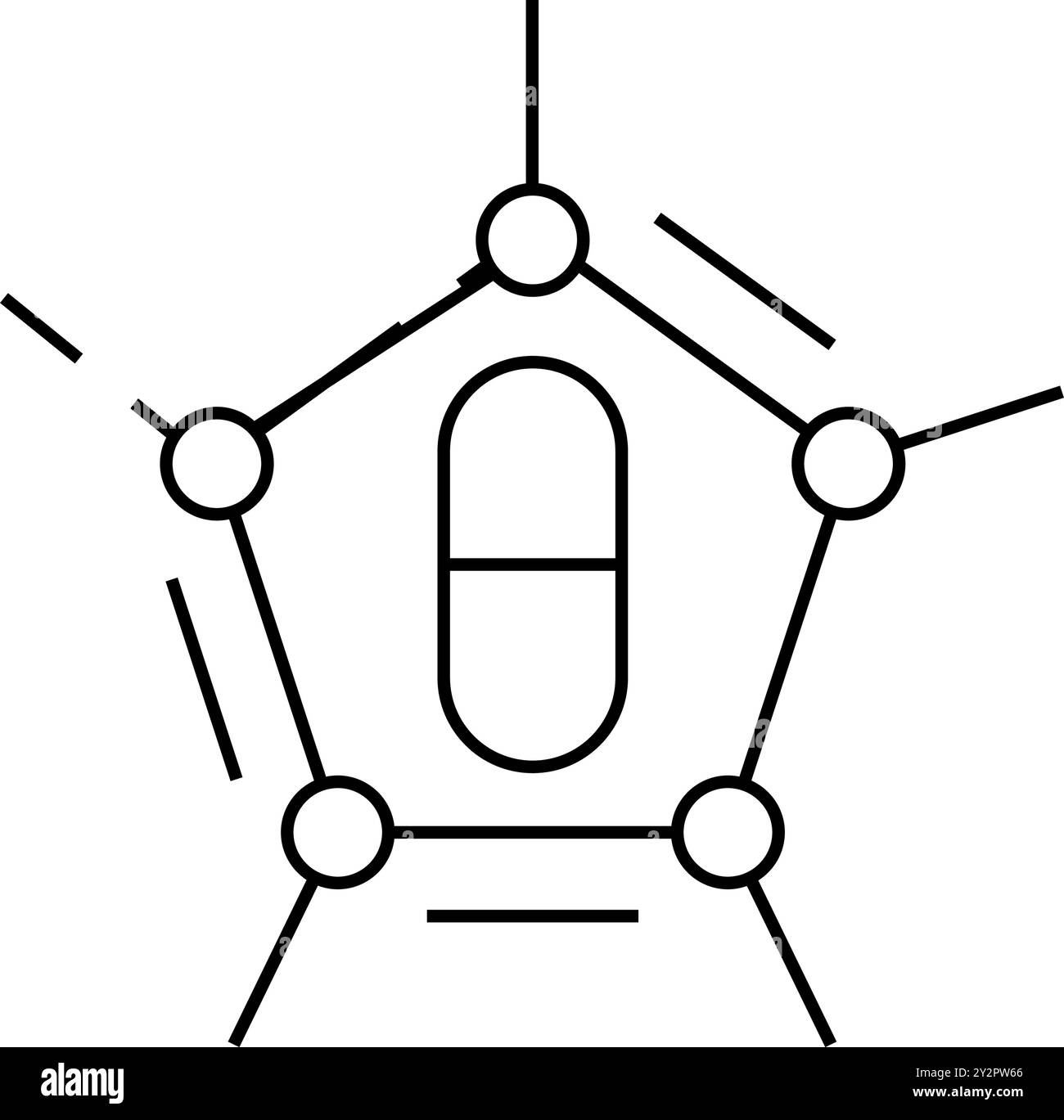 medical molecular structure line icon vector illustration Stock Vector ...