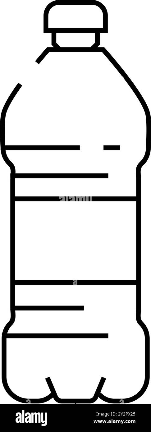 container water plastic bottle line icon vector illustration Stock ...