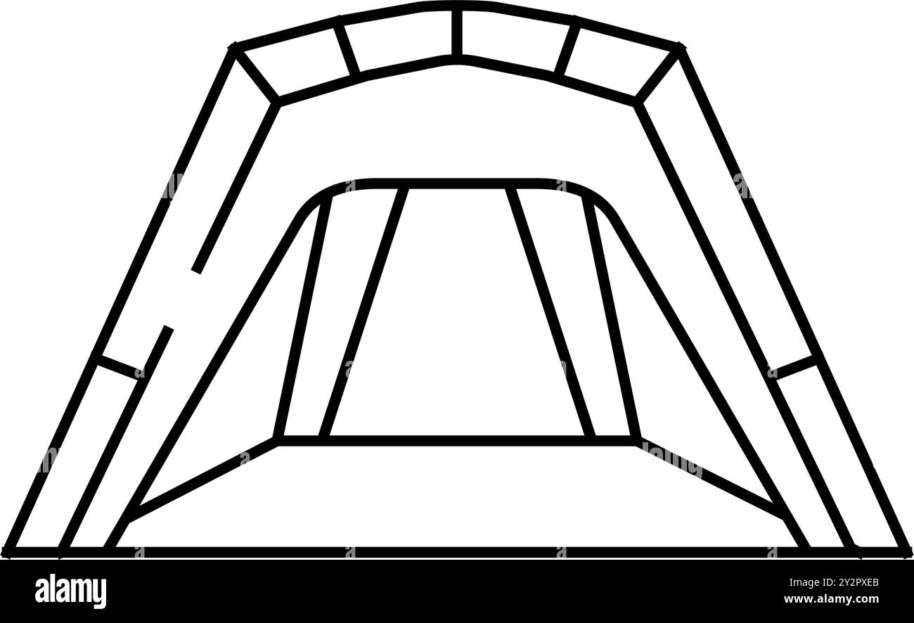 equipment tent vacation line icon vector illustration Stock Vector ...