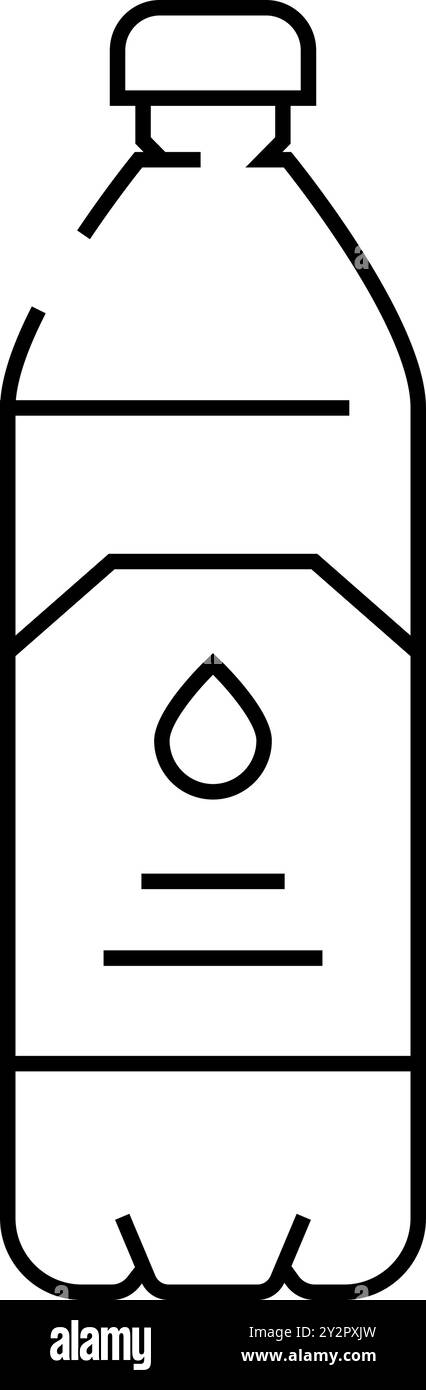 product water plastic bottle line icon vector illustration Stock Vector ...