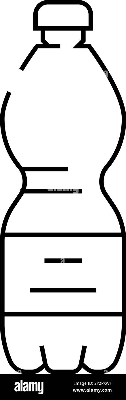 beverage soda plastic bottle line icon vector illustration Stock Vector ...