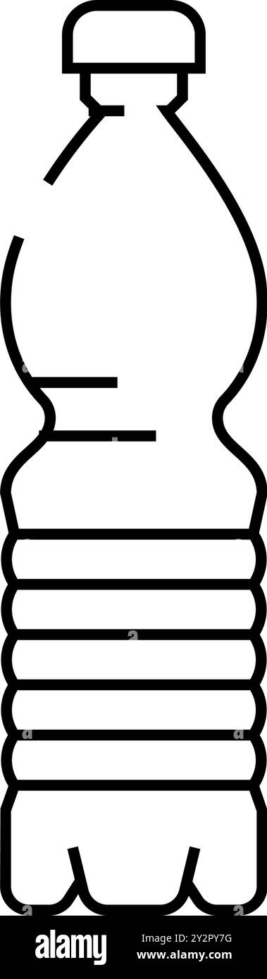 water soda plastic bottle line icon vector illustration Stock Vector ...