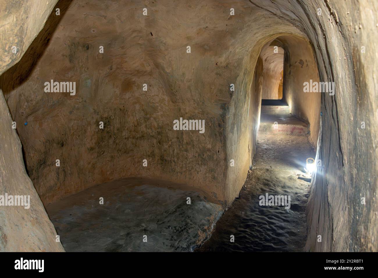 Corridors carved in rock Stock Photo