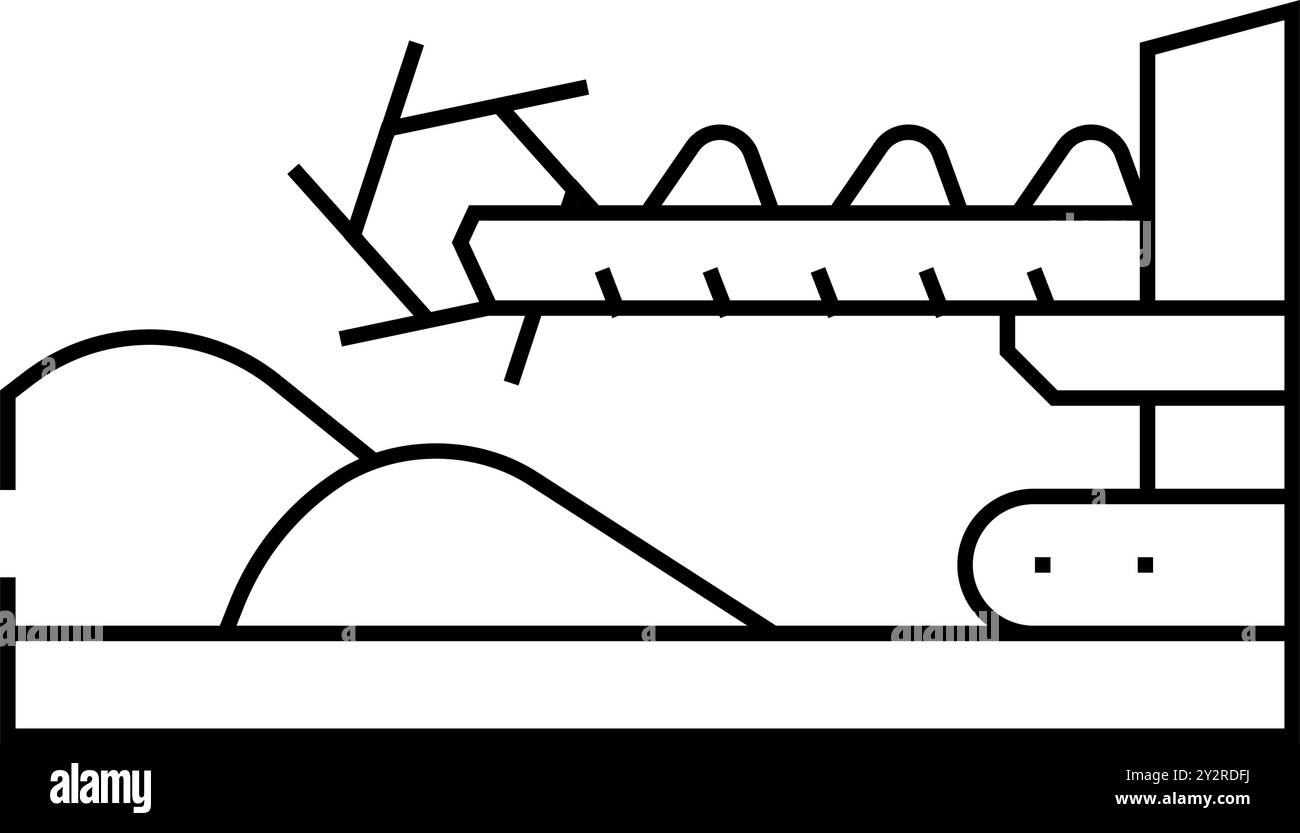 stacker reclaimer steel production line icon vector illustration Stock ...