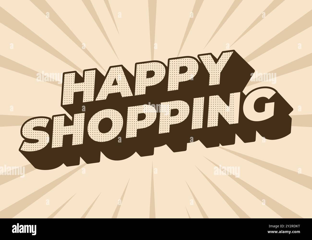 Happy shopping. Text effect design with 3D style and modern colors ...