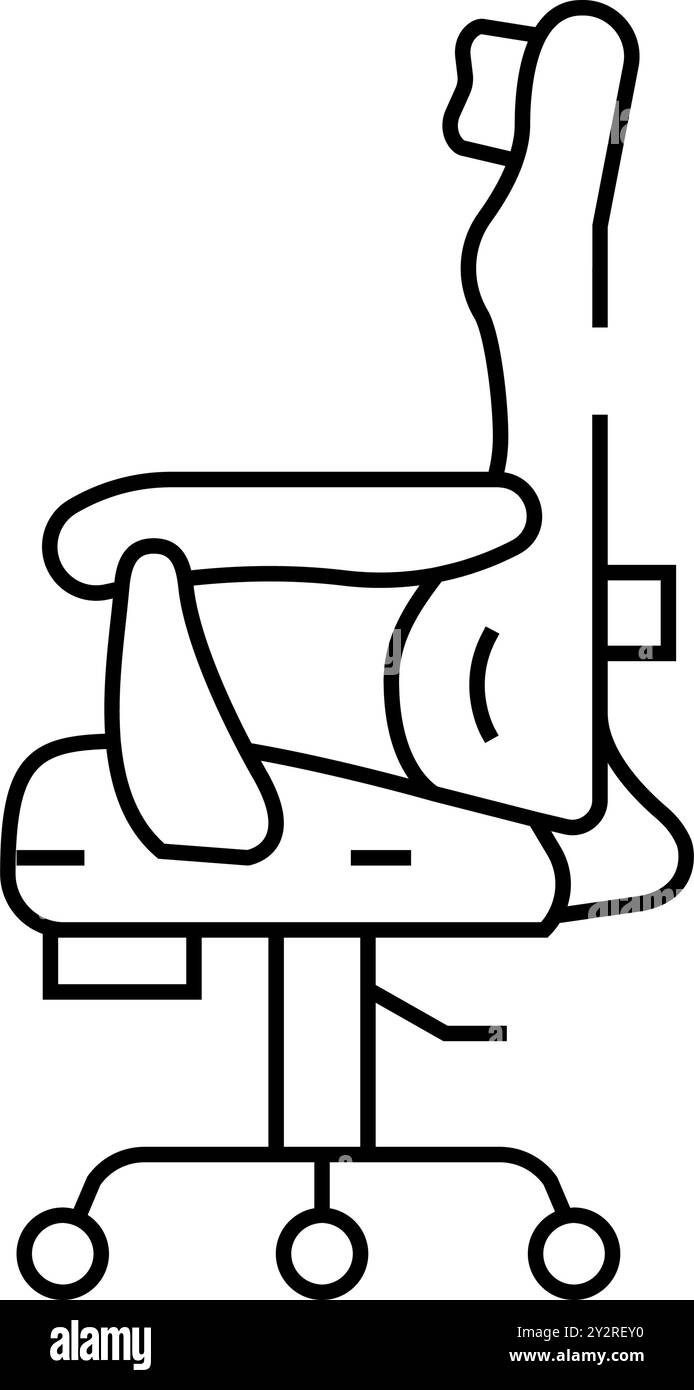 chair gaming pc line icon vector illustration Stock Vector Image & Art ...