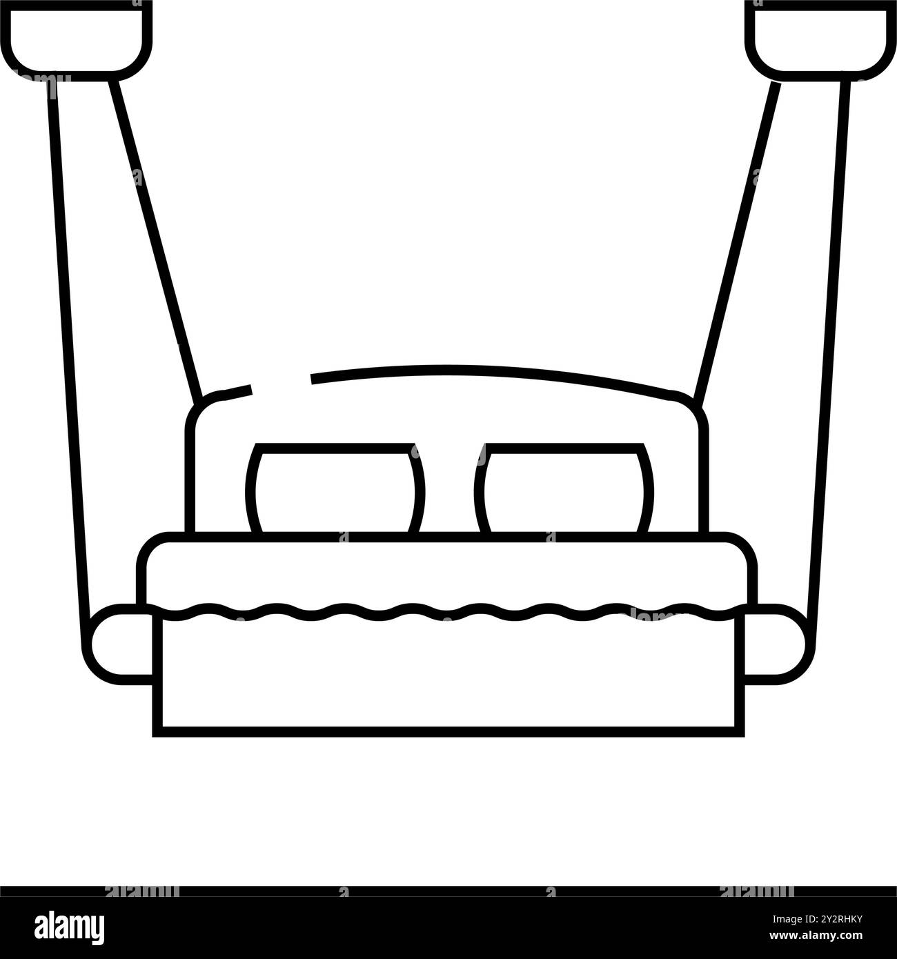 hanging bed furniture line icon vector illustration Stock Vector Image ...