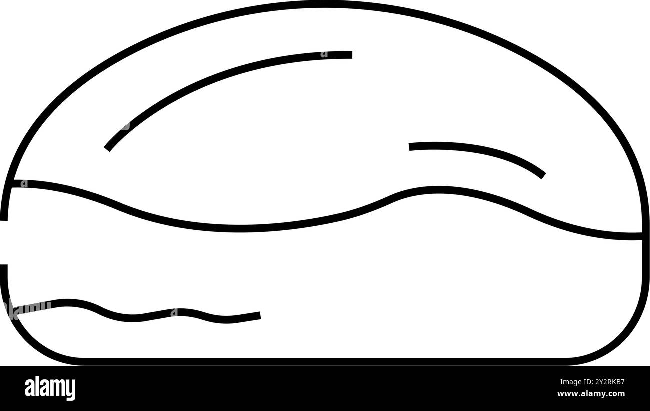 chocolate bun food meal line icon vector illustration Stock Vector ...